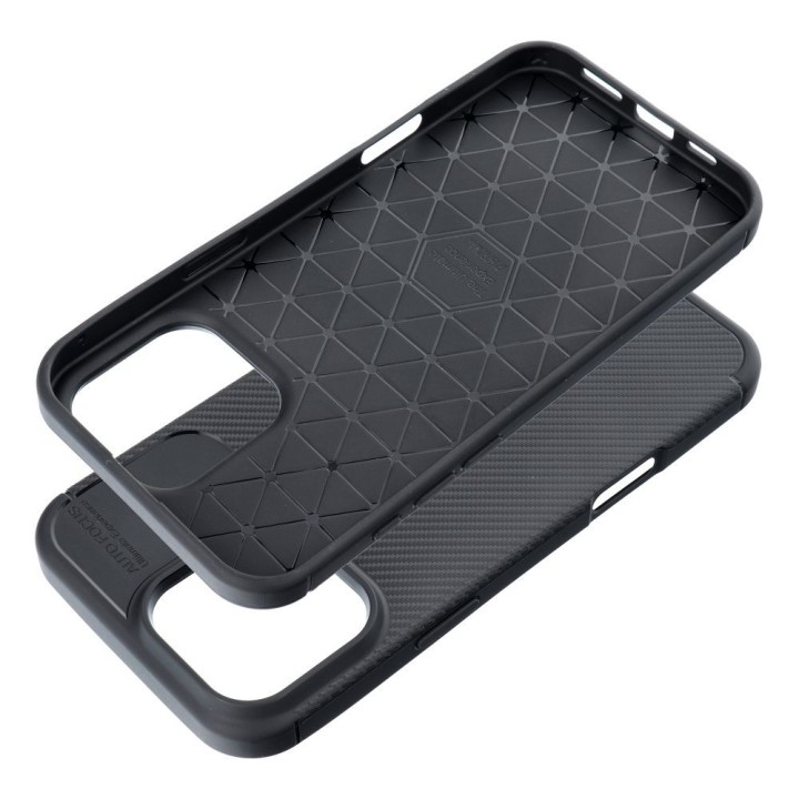 Чехол для iPhone 16 PRO MAX Carbon Premium черный