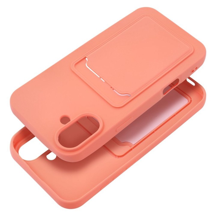 Чохол для iPhone 16 PLUS Card Case рожевий