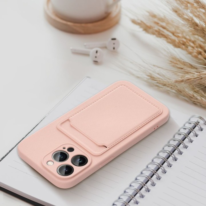 Чохол для iPhone 16 PLUS Card Case рожевий