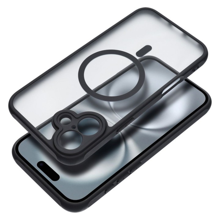 Case for iPhone 16 PLUS Full Matte Mag Cover compatible with MagSafe black