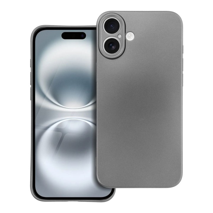 Чехол для iPhone 16 PLUS Metallic серый