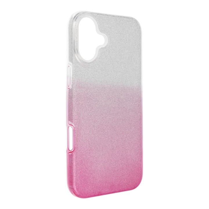 Чехол для iPhone 16 PLUS Shining прозрачный розовый