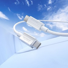 Kabel USB C do USB C Hoco 3A 60W 1 m X107 biały