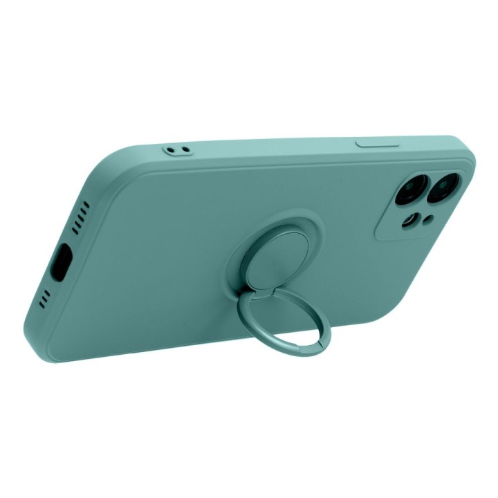 Чохол для iPhone 16 PLUS Silicone Ring зелений