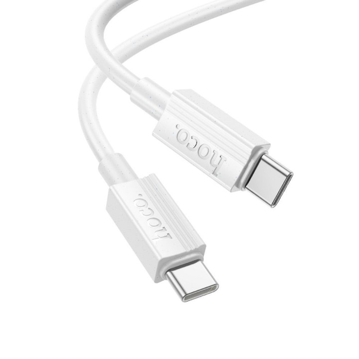 Кабель USB-C – USB-C Hoco 3A 60W 1 m X107 белый