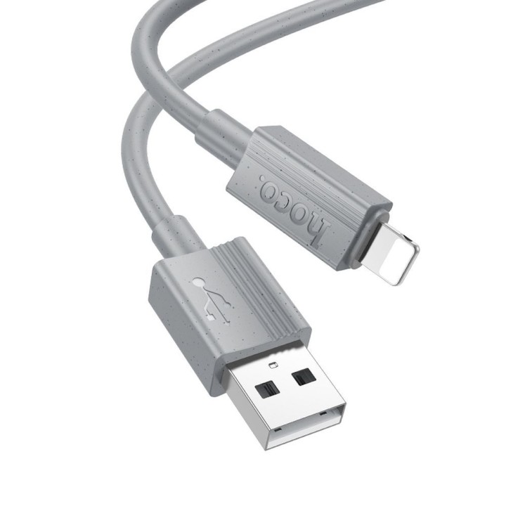 Кабель USB A для Lightning Hoco 2,4A 1 m X107 сірий
