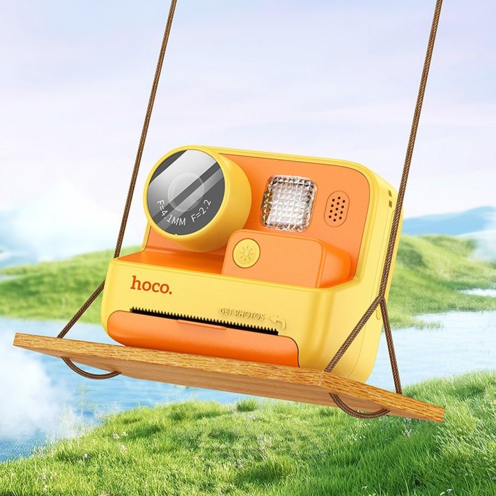 Digital camera for kids with a printer Hoco 1MP 2,0" HD Ready DV200 yellow