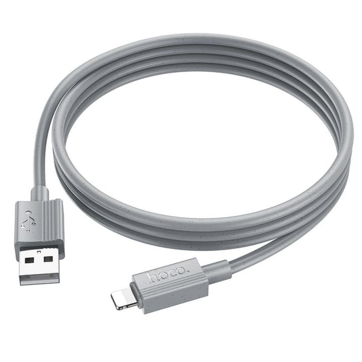 Кабель USB A для Lightning Hoco 2,4A 1 m X107 сірий
