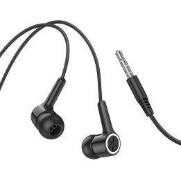Наушники проводные вкладыши Jack 3,5 mm Hoco M104 черные