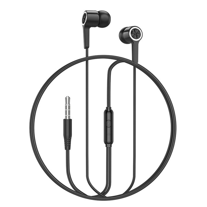 Headphones wired in-ear Jack 3,5 mm Hoco M104 black