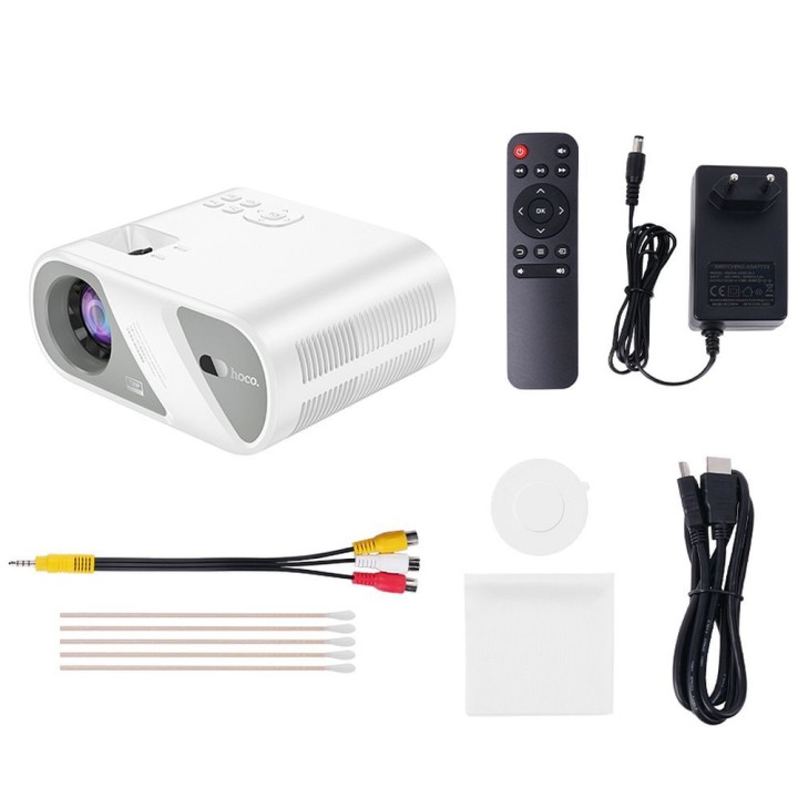 Проєктор HD Ready Hoco Wi-Fi Bluetooth 720P DT1 білий
