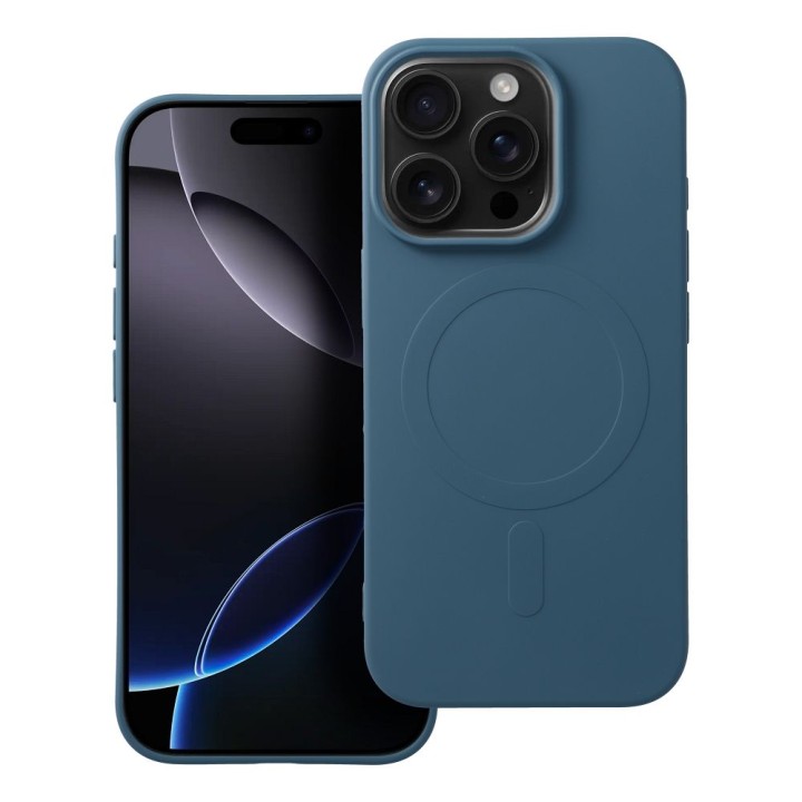 Чохол для iPhone 16 PRO Silicone Mag Cover сумісний із MagSafe (big hole) синій