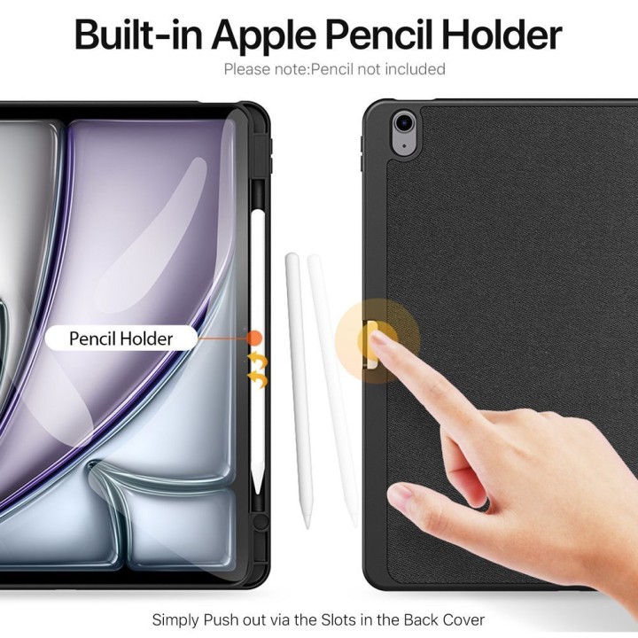 DUX DUCIS case DOMO foldable with a stylus compartment for iPad Air 13 (2024) black