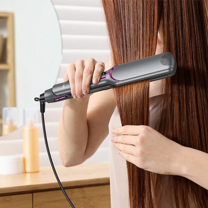 Hair straightener Hoco with display HP42 grey