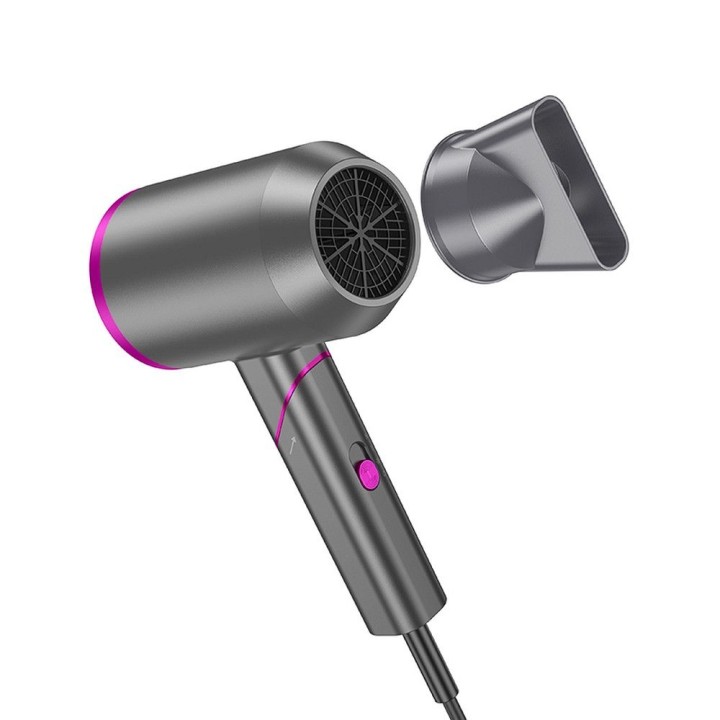 Folding hair dryer Hoco HP13 PLUS red-pink