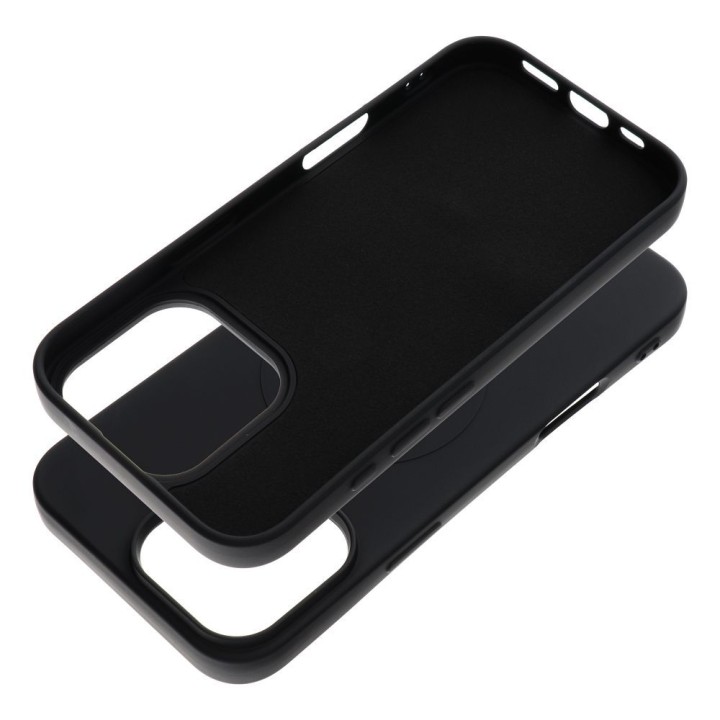 Case for iPhone 16 PRO MAX Silicone Mag Cover compatible with MagSafe (big hole) black