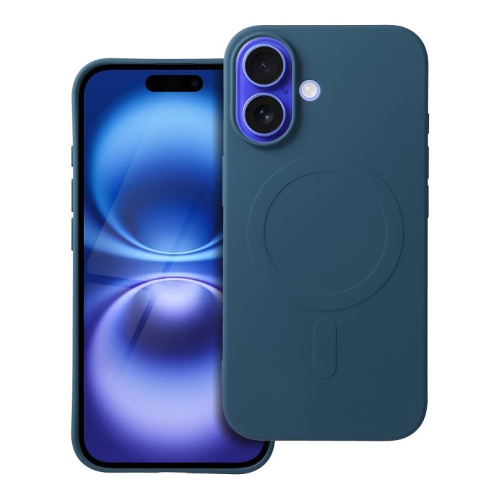 Case for iPhone 16 Silicone Mag Cover MagSafe compatible (big hole) blue