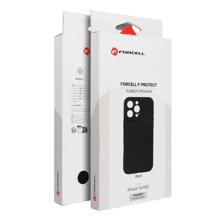 Case for iPhone 18 Pro / 17 Pro Forcell F-Protect Rubber Premium compatible with MagSafe black 0INT