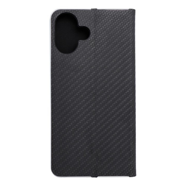 Flip case for iPhone 16 PLUS Luna Book Carbon black