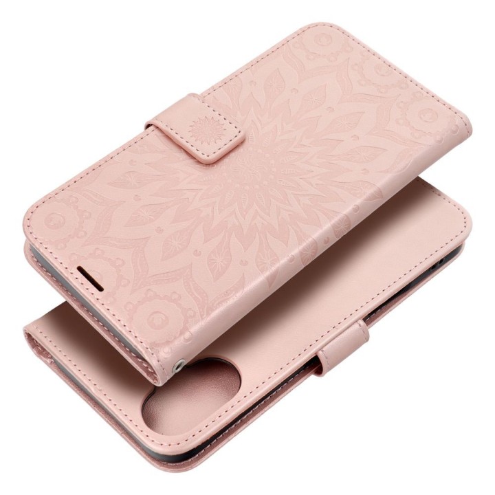Flip case for iPhone 16 PLUS Mezzo Book mandala rose gold