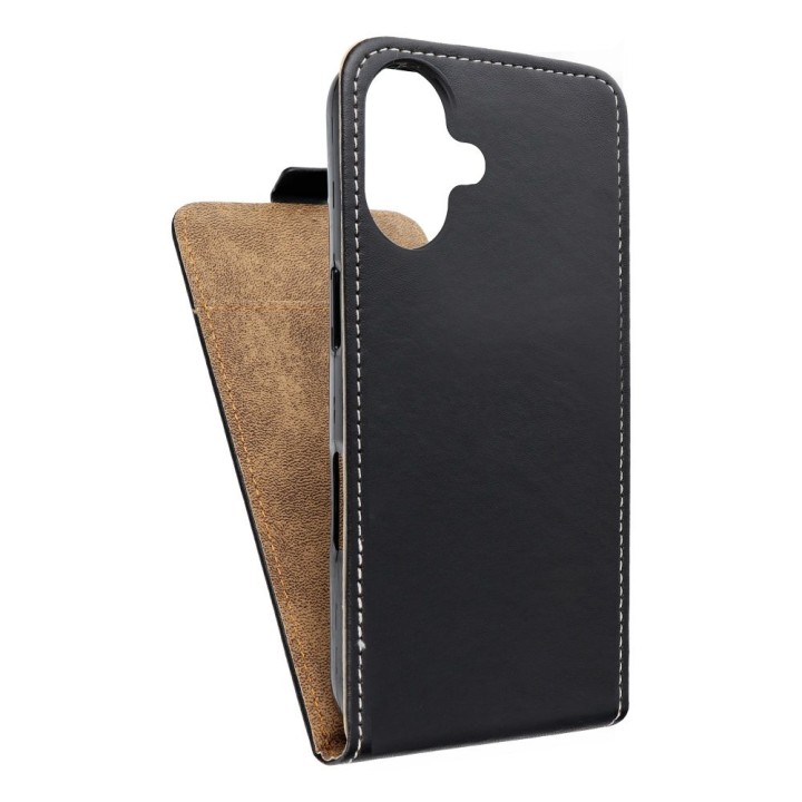 Чохол з клапаном вертикальний на iPhone 16 Slim Flexi Fresh чорний
