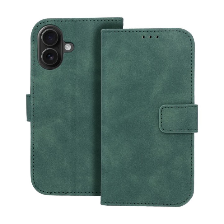 Чохол з клапаном для iPhone 16 Tender Book зелений