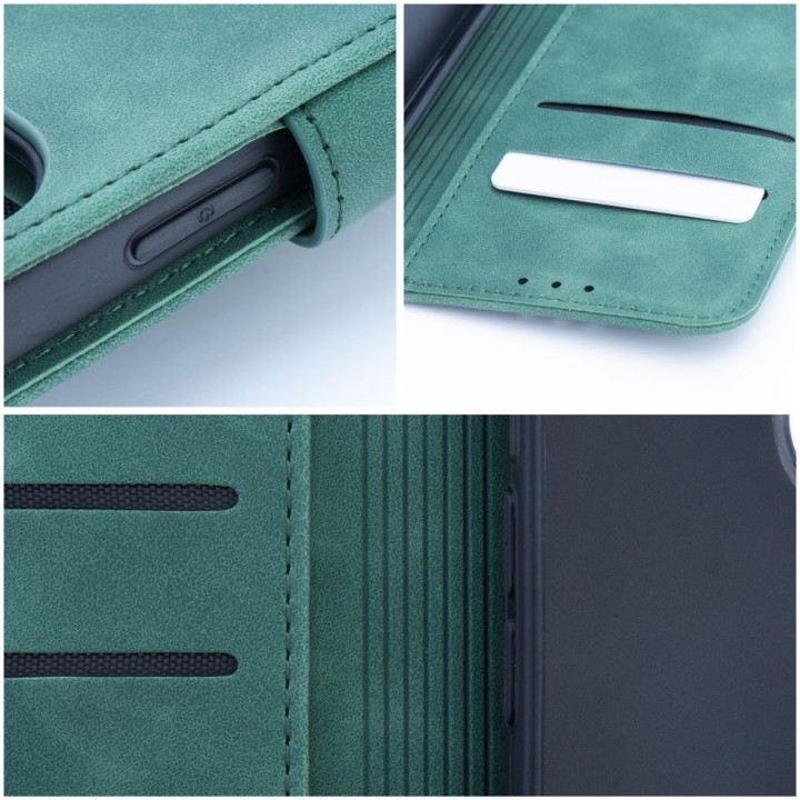 Чехол с клапаном для iPhone 16 Tender Book зеленый
