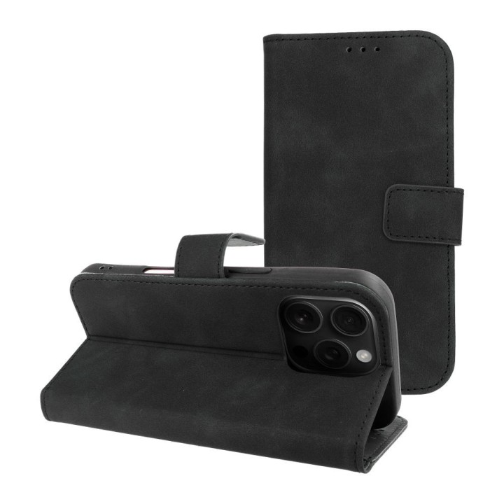 Etui z klapką na iPhone 16 PRO Tender Book czarne