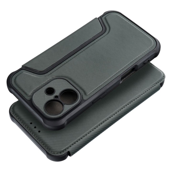 Flip case for iPhone 16 PLUS Razor Book dark green