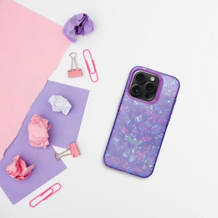 Чехол для iPhone 16 PLUS Tutti Frutti фиолетовый