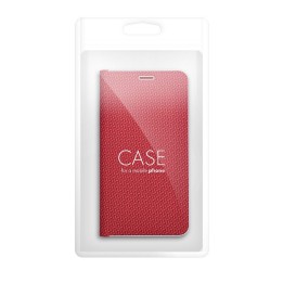 Flip case for iPhone 16 Luna Book Carbon red