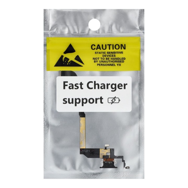 USB charging flex cable for IPHONE X black (removed from a device)