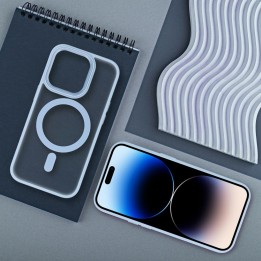 Чохол для iPhone 16 PRO MAX Matte Mag Cover сумісний з MagSafe синій