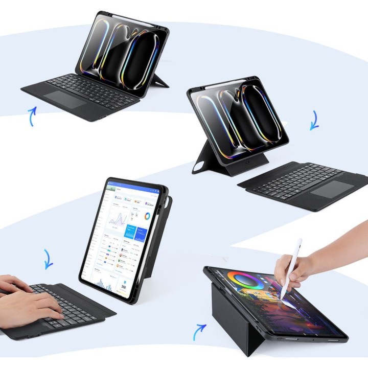 DUX DUCIS case DK foldable with keyboard wireless for iPad Pro 13 (2024) black