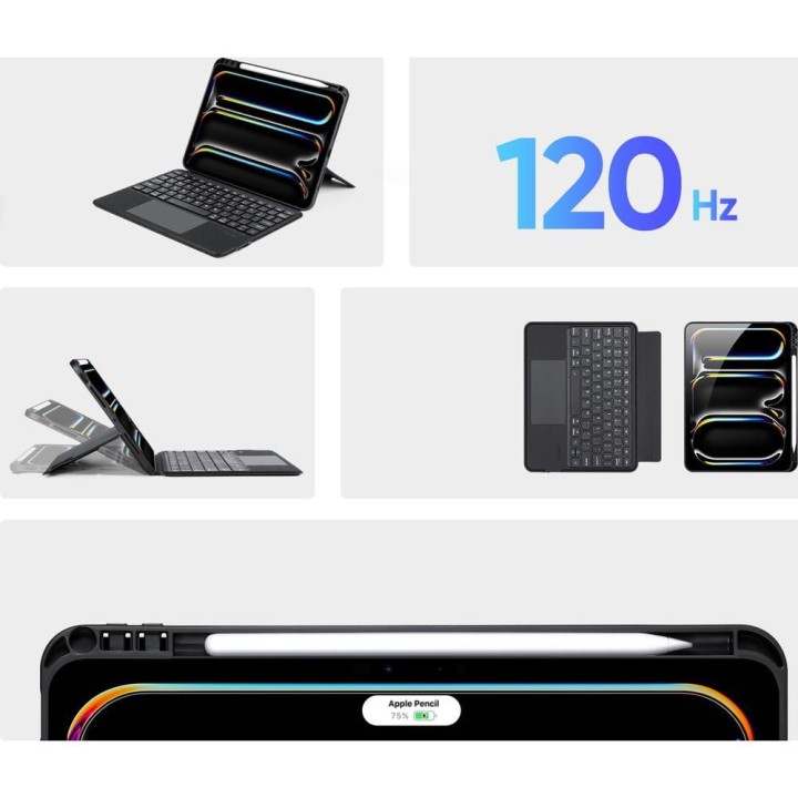 DUX DUCIS чохол DK складний із бездротовою клавіатурою для iPad Pro 11 (2024) чорний