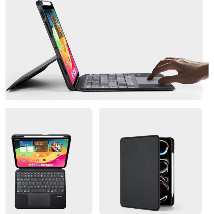 DUX DUCIS case DK foldable with a wireless keyboard for iPad Pro 11 (2024) black