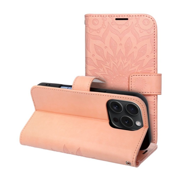 Flip case for iPhone 16 PRO Mezzo Book mandala peach fuzz