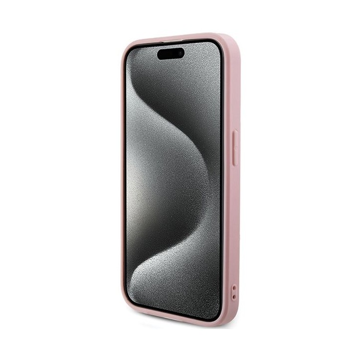 GUESS case for IPHONE 14 Pro GUHCP14LPSAIRSP (Saffiano Iridescent Script) pink