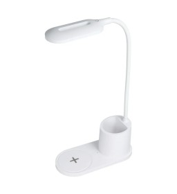 Lampka biurkowa LED + ładowarka indukcyjna 10W HT-513 biała