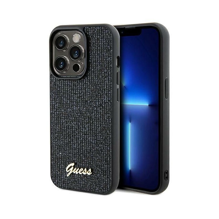 GUESS case for IPHONE 14 Pro GUHCP14LPMSDGSK (Disco Metal Script) black