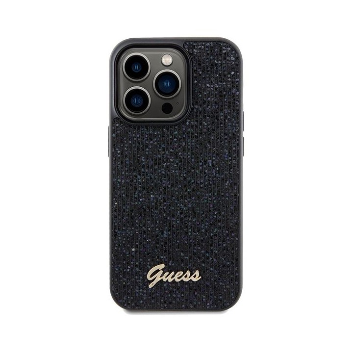GUESS чехол для IPHONE 14 Pro GUHCP14LPMSDGSK (Disco Metal Script) черный
