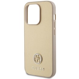 GUESS case for IPHONE 15 Pro GUHCP15LPS4DGPD (Strass Metal Logo) gold