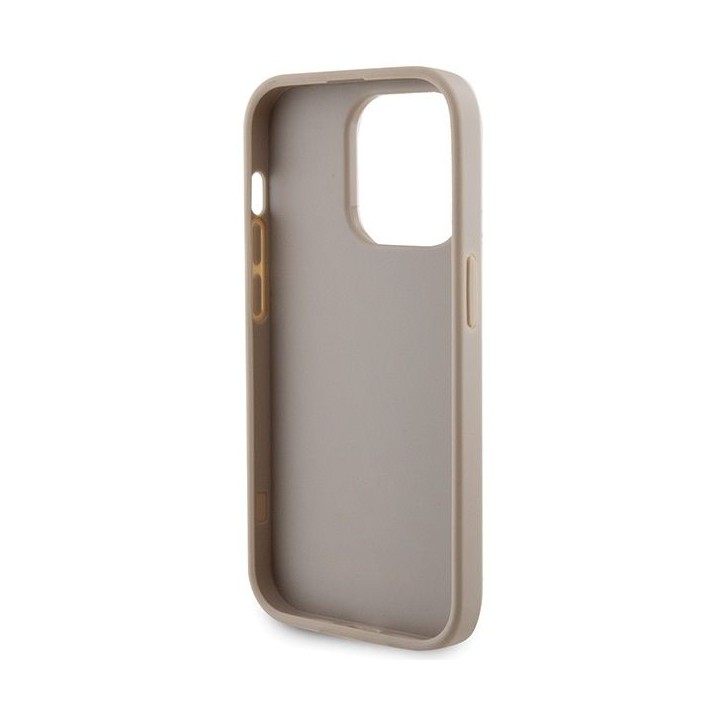 GUESS чехол для IPHONE 15 Pro GUHCP15LPS4DGPD (Strass Металл Логотип) золотой