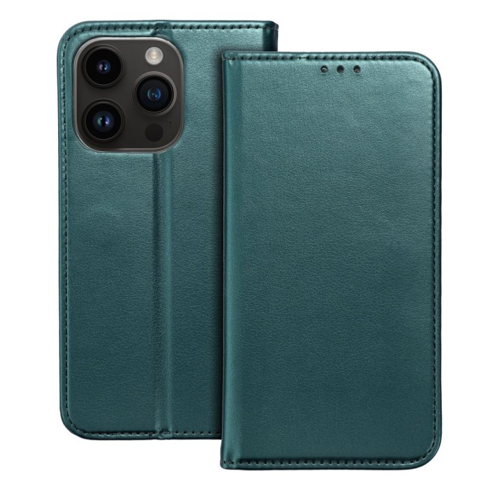 Flip case for iPhone 16 PLUS Smart Magneto dark green