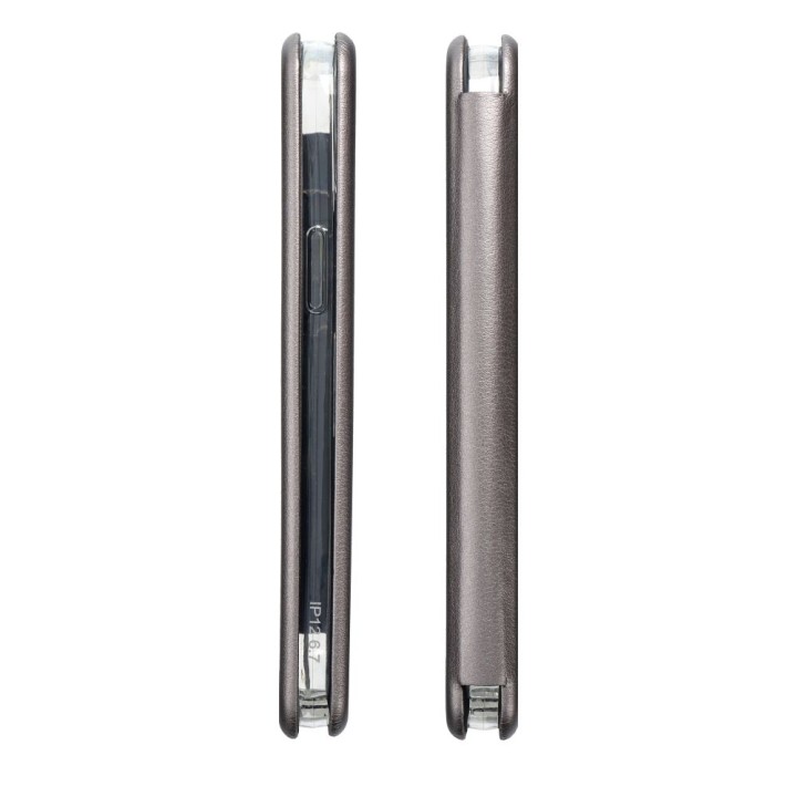 Чехол с клапаном для iPhone 16 PRO MAX Elegance Book стальные