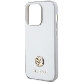 GUESS case for IPHONE 15 Pro GUHCP15LPS4DGPS (Strass Metal Logo) silver