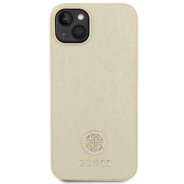 GUESS чохол для IPHONE 13 / 14 / 15 GUHCP15SPS4DGPD (Leather 4G Метал Логотип Strass) золотий