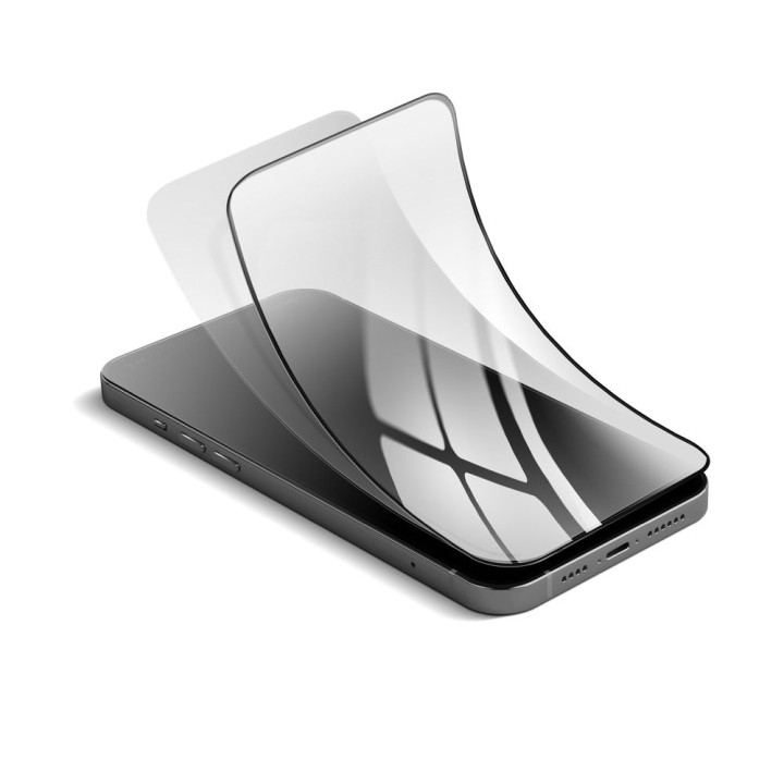 Гібридне скло для iPhone 16 PRO Forcell Flexible 5D чорне