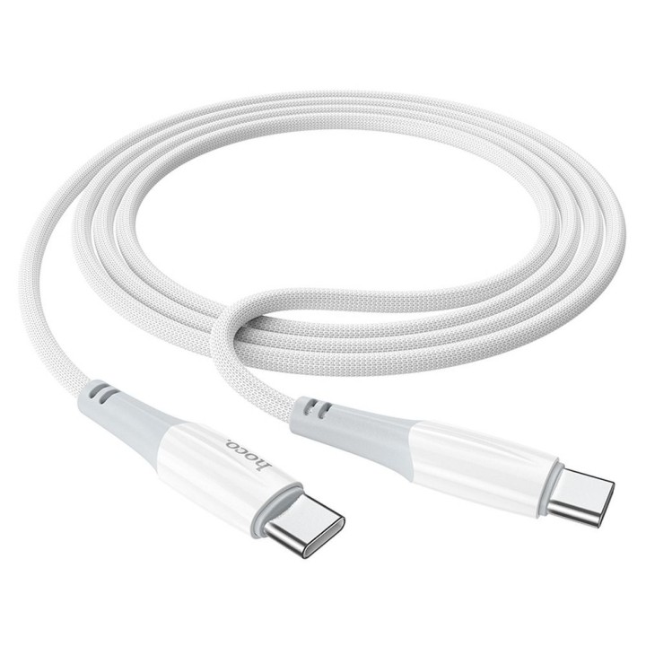 Kabel USB C do USB C Hoco PD 3A 60W 1 m X70 biały