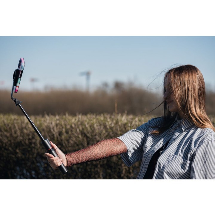 Selfie stick Forcell F-Grip MagSelfie S100M compatible with MagSafe with wireless remote control black 0INT